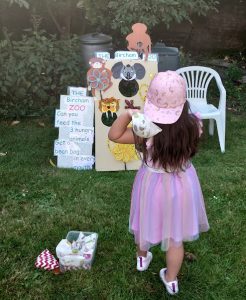 Child playing garden game