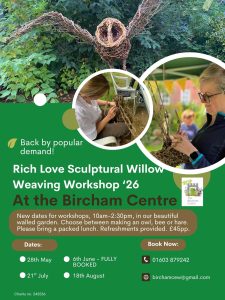 Poster for Willow Weaving Workshop