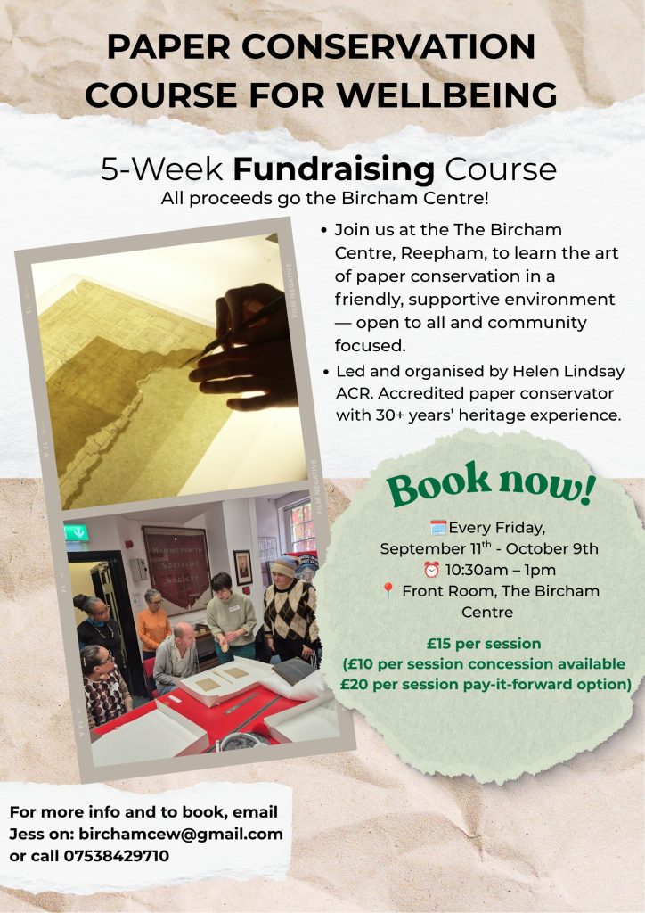 Poster for Paper Conservation Course