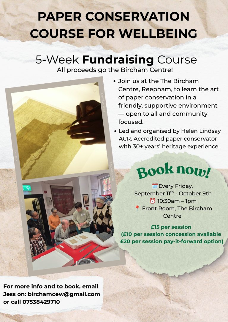 Poster for Paper Conservation Course